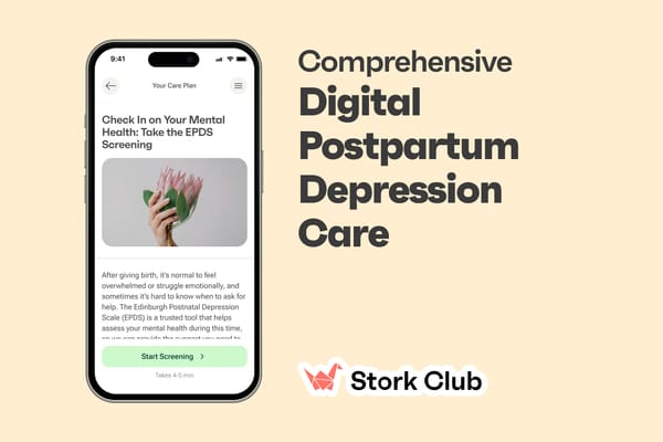 Stork Club Launches the First Comprehensive Postpartum Depression Care